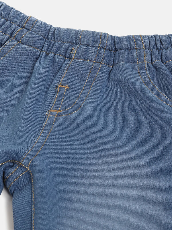Boys Medium Blue Knitted Jeans image number 2